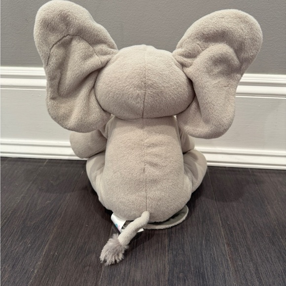 NWOT Gund Baby Toddler Flappy the Elephant Gray Plush Elephant Toy Sings Peekabo - Picture 4 of 7